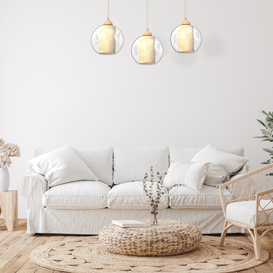 Candelabro suspenso TELA 3xE27/60W/230V