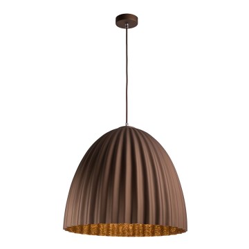 Candelabro suspenso TELMA 1xE27/60W/230V diâmetro 50 cm castanho/dourada