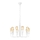 Candelabro suspenso TIFFANY 10xE27/60W/230V branco
