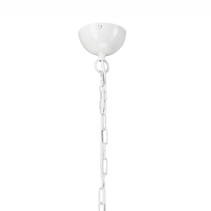 Candelabro suspenso TIFFANY 10xE27/60W/230V branco