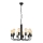 Candelabro suspenso TIFFANY 10xE27/60W/230V preto