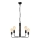 Candelabro suspenso TIFFANY 5xE27/60W/230V preto