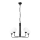 Candelabro suspenso TIFFY 5xG9/5W/230V preto