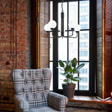 Candelabro suspenso TIFFY 5xG9/5W/230V preto