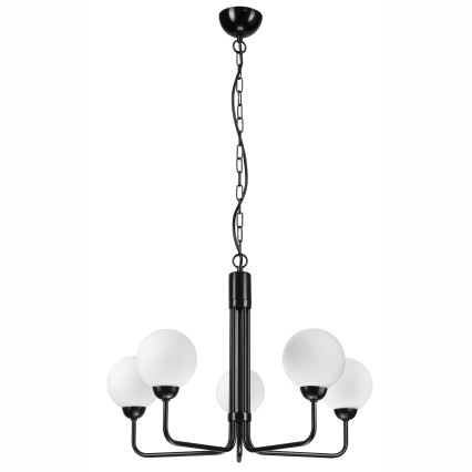 Candelabro suspenso TIFFY 5xG9/5W/230V preto