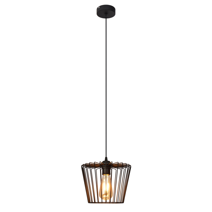 Candelabro suspenso TORRI 1xE27/15W/230V diâmetro 23 cm preto