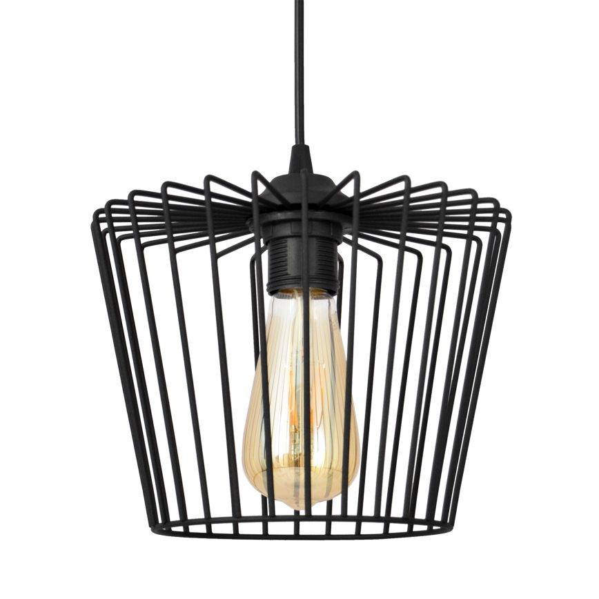 Candelabro suspenso TORRI 1xE27/15W/230V diâmetro 23 cm preto