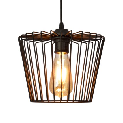 Candelabro suspenso TORRI 1xE27/15W/230V diâmetro 23 cm preto