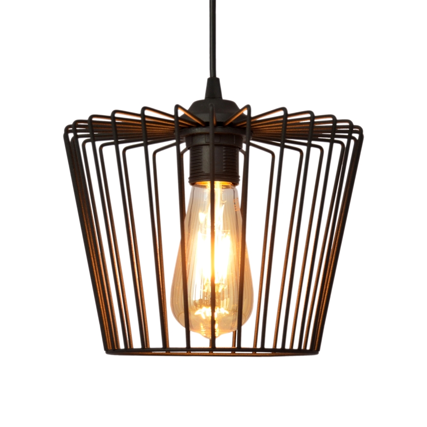 Candelabro suspenso TORRI 1xE27/15W/230V diâmetro 23 cm preto
