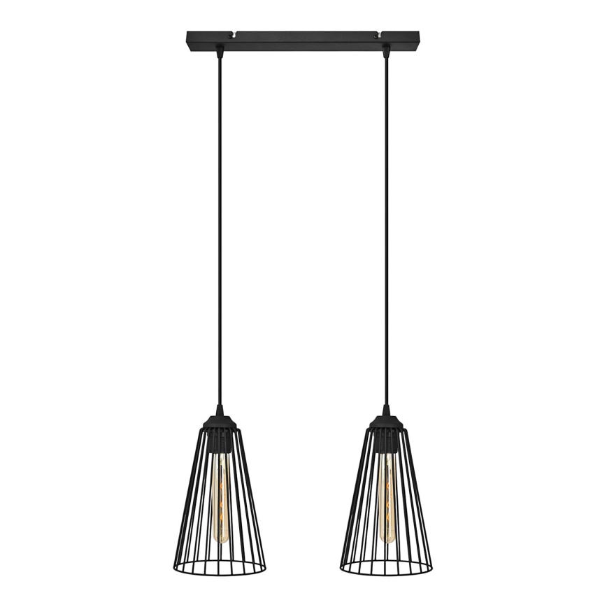 Candelabro suspenso TORRI 2xE27/15W/230V preto