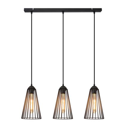 Candelabro suspenso TORRI 3xE27/15W/230V preto
