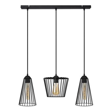 Candelabro suspenso TORRI 3xE27/15W/230V preto
