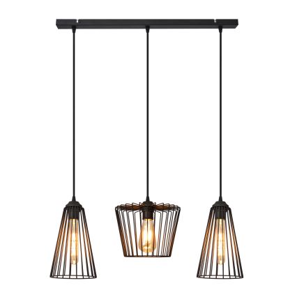 Candelabro suspenso TORRI 3xE27/15W/230V preto