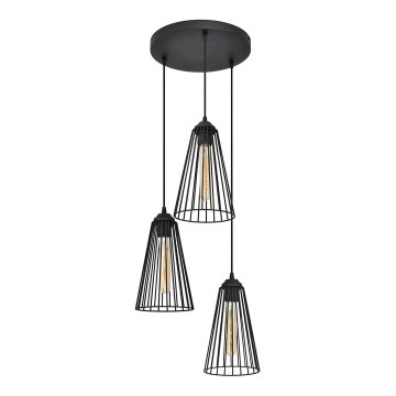 Candelabro suspenso TORRI 3xE27/15W/230V preto