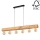 Candelabro suspenso TRABO 6xE27/25W/230V carvalho - certificado por FSC