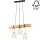 Candelabro suspenso TRENO 3xE27/25W/230V pinho – FSC certificado