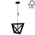 Candelabro suspenso TRIGONON 1xE27/60W/230V faia - certificado por FSC