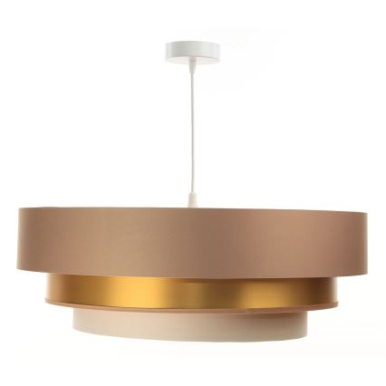 Candelabro suspenso TRINITI 1xE27/60W/230V bege/dourado