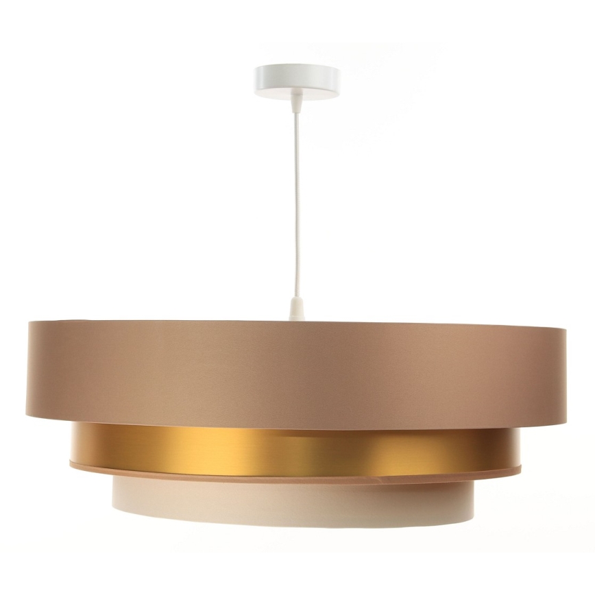 Candelabro suspenso TRINITI 1xE27/60W/230V bege/dourado