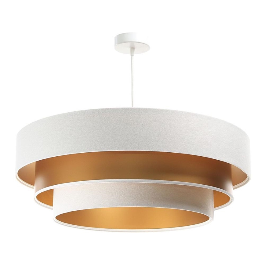 Candelabro suspenso TRINITI 1xE27/60W/230V branco/dourado