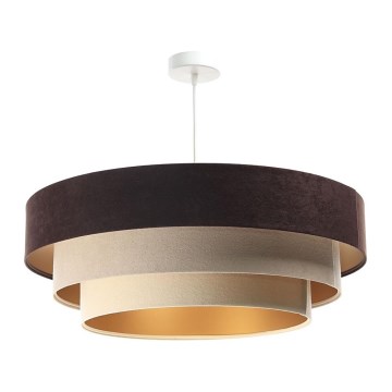 Candelabro suspenso TRINITI 1xE27/60W/230V castanho/bege/dourado