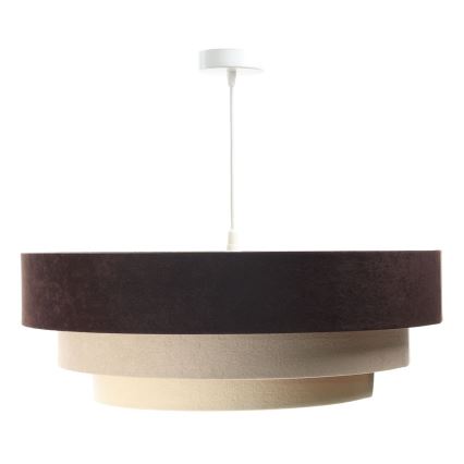 Candelabro suspenso TRINITI 1xE27/60W/230V castanho/bege/dourado