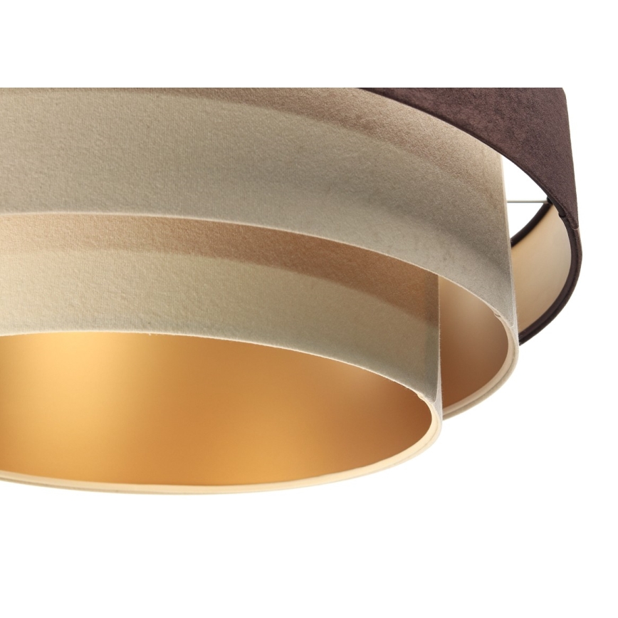 Candelabro suspenso TRINITI 1xE27/60W/230V castanho/bege/dourado