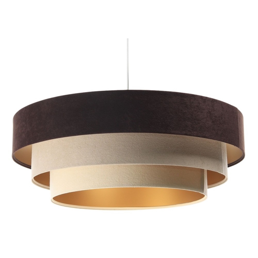 Candelabro suspenso TRINITI 1xE27/60W/230V castanho/bege/dourado