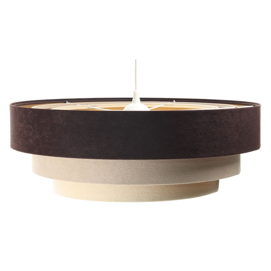 Candelabro suspenso TRINITI 1xE27/60W/230V castanho/bege/dourado