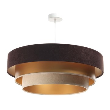 Candelabro suspenso TRINITI 1xE27/60W/230V castanho/dourado/bege