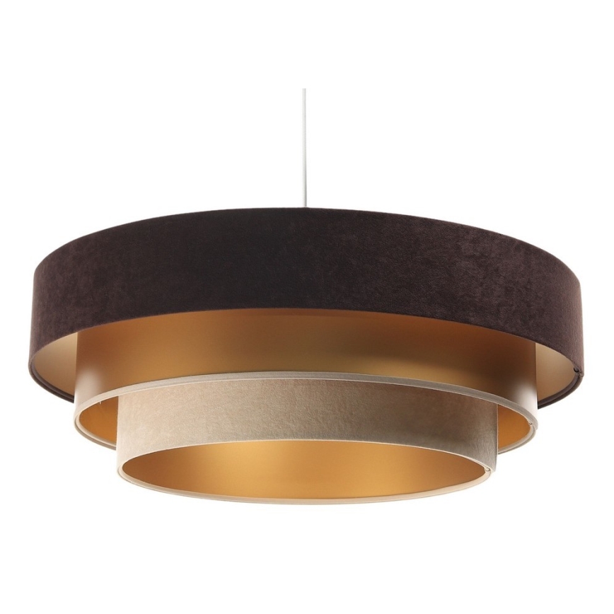 Candelabro suspenso TRINITI 1xE27/60W/230V castanho/dourado/bege