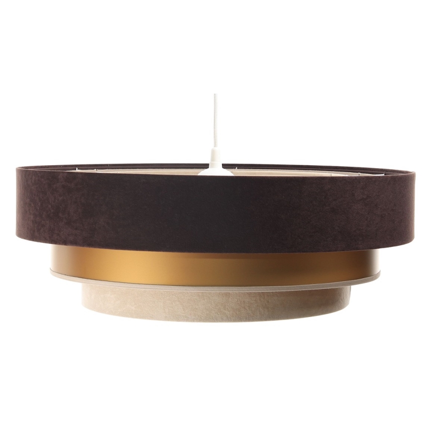 Candelabro suspenso TRINITI 1xE27/60W/230V castanho/dourado/bege
