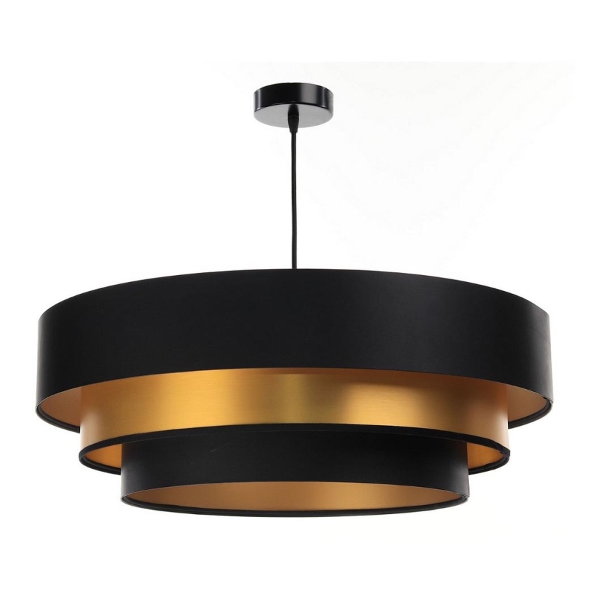 Candelabro suspenso TRINITI 1xE27/60W/230V preto/dourado