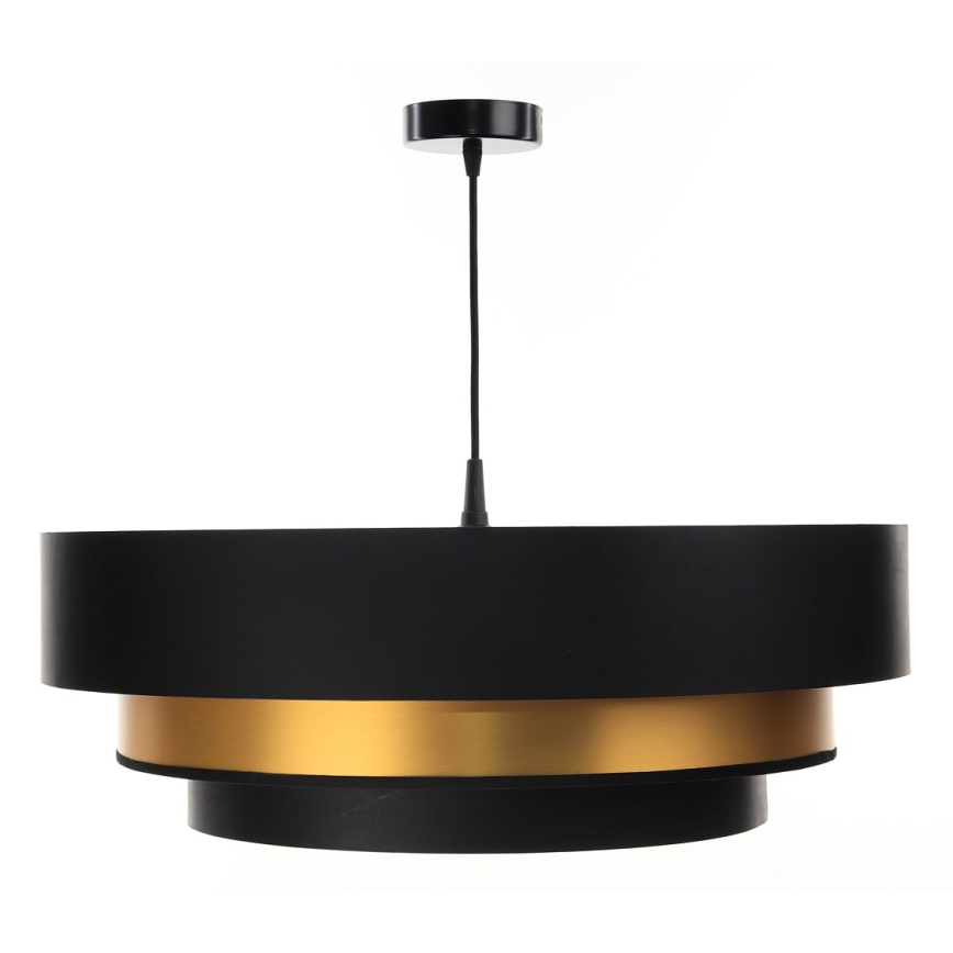 Candelabro suspenso TRINITI 1xE27/60W/230V preto/dourado