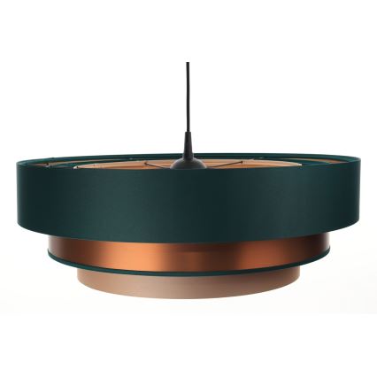 Candelabro suspenso TRINITI 1xE27/60W/230V verde/cobre