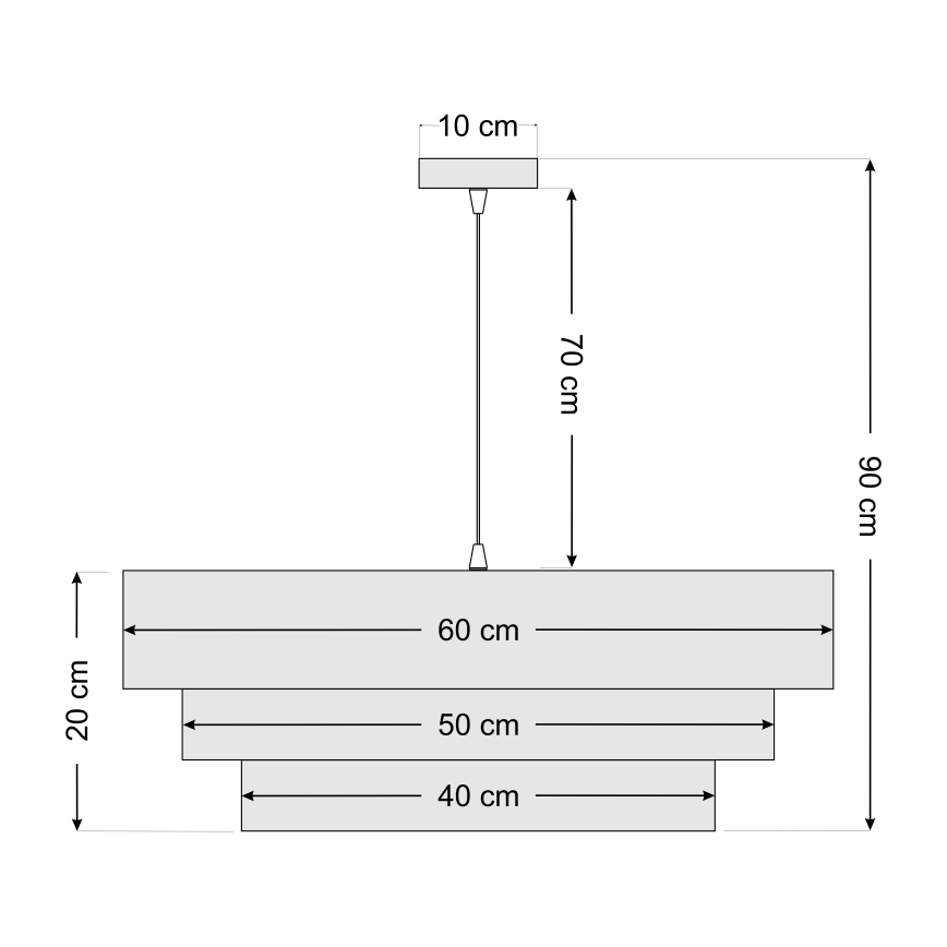 Candelabro suspenso TRINITI 1xE27/60W/230V verde/dourado