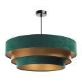 Candelabro suspenso TRINITI 1xE27/60W/230V verde/dourado
