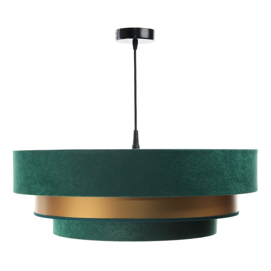 Candelabro suspenso TRINITI 1xE27/60W/230V verde/dourado