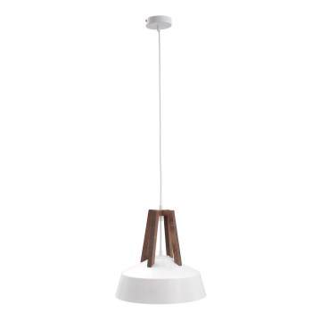 Candelabro suspenso TRIXI 1xE27/60W/230V branco/castanho