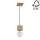 Candelabro suspenso TRONGO 1xE27/60W/230V carvalho - certificado por FSC