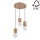 Candelabro suspenso TRONGO 3xE27/60W/230V carvalho - certificado por FSC