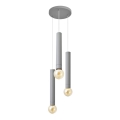 Candelabro suspenso TUBA 3xE27/15W/230V cinzento
