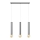 Candelabro suspenso TUBA 3xE27/15W/230V cinzento