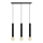 Candelabro suspenso TUBA 3xE27/15W/230V preto