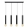 Candelabro suspenso TUBA 4xE27/15W/230V preto