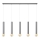 Candelabro suspenso TUBA 5xE27/15W/230V cinzento
