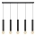 Candelabro suspenso TUBA 5xE27/15W/230V preto