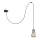 Candelabro suspenso TUBE LONG 1xE27/15W/230V preto/dourada