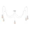Candelabro suspenso TUBE LONG 5xE27/10W/230V branco