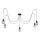Candelabro suspenso TUBE LONG 5xE27/10W/230V preto